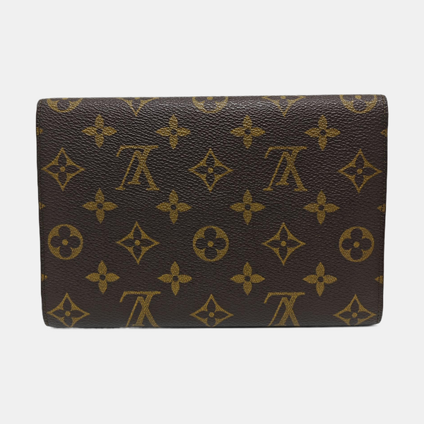 Monogram Coated Canvas Wallet Brown