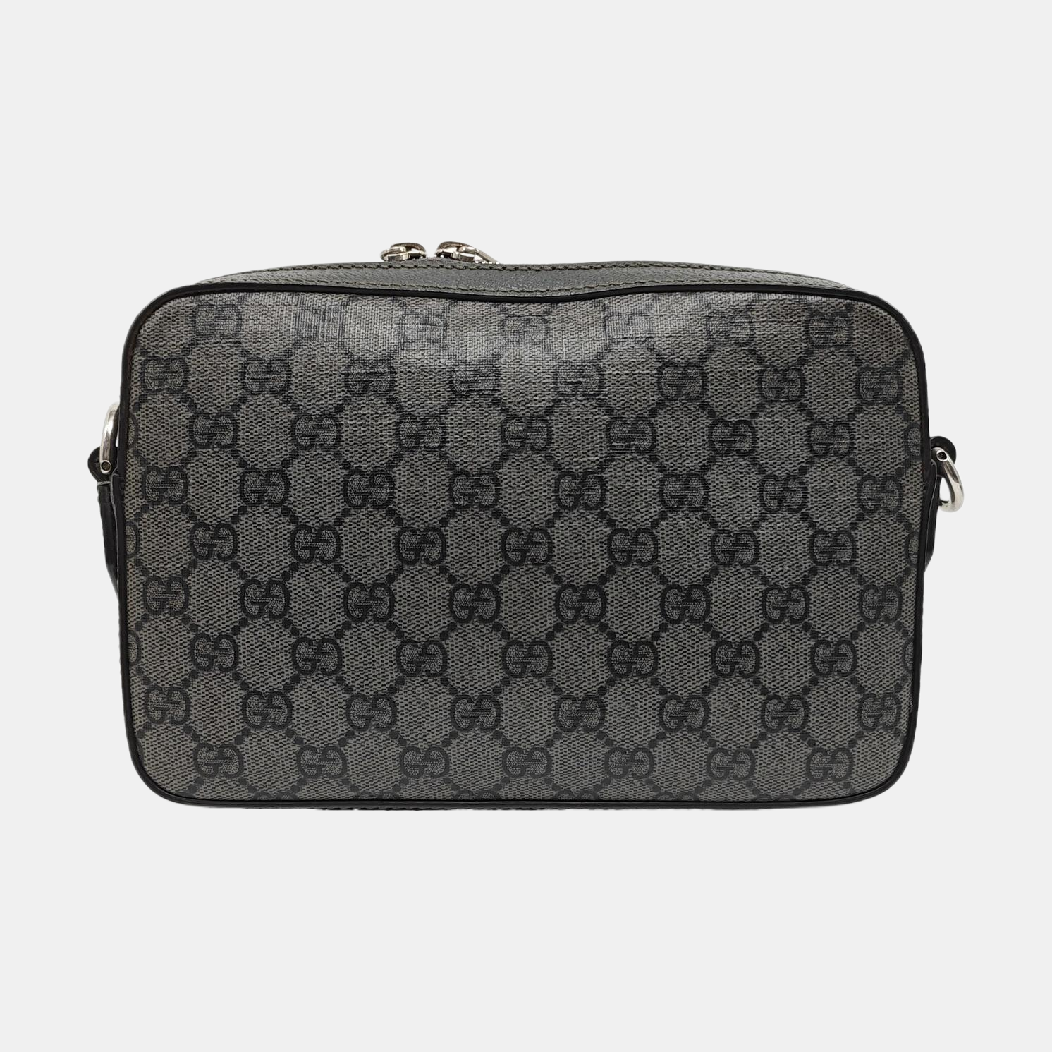 Ophidia Large Monogram Coated Canvas Gray