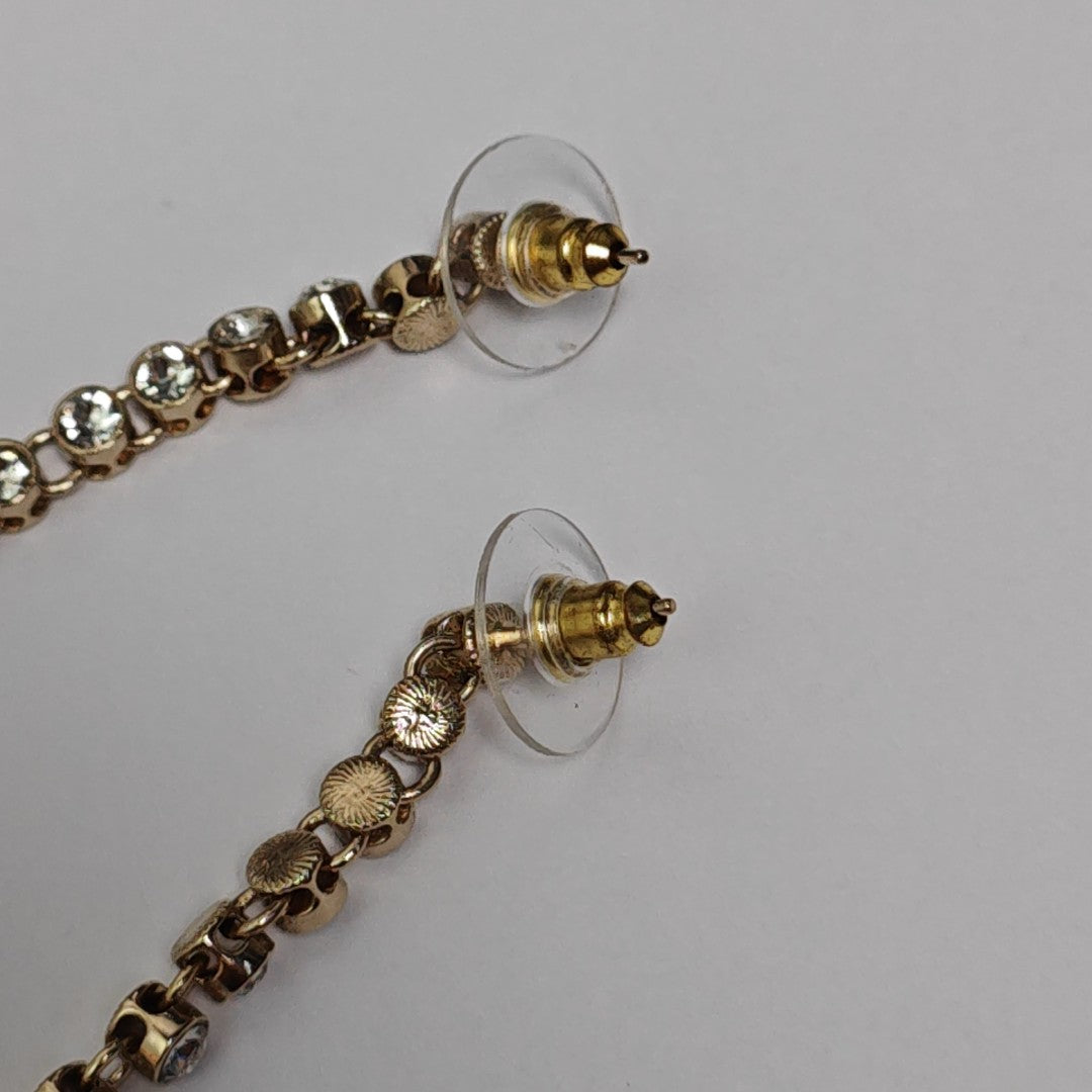 CC Logo Gold Plated Stud Earrings