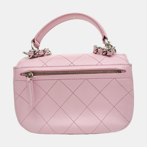 Quilted Calfskin Shoulder Bag Pink