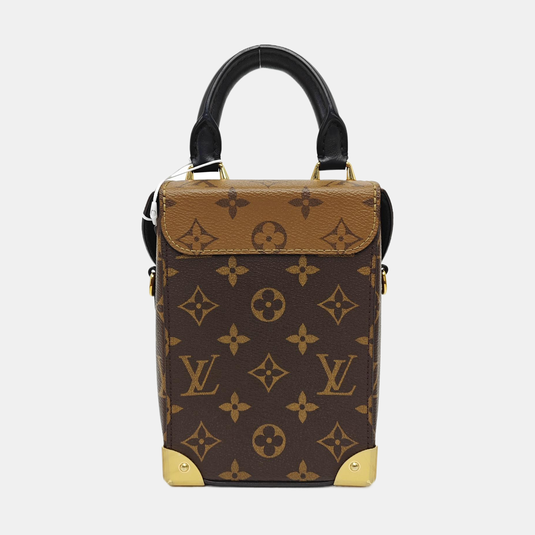 CAMERA BOX Monogram Coated Canvas Brown