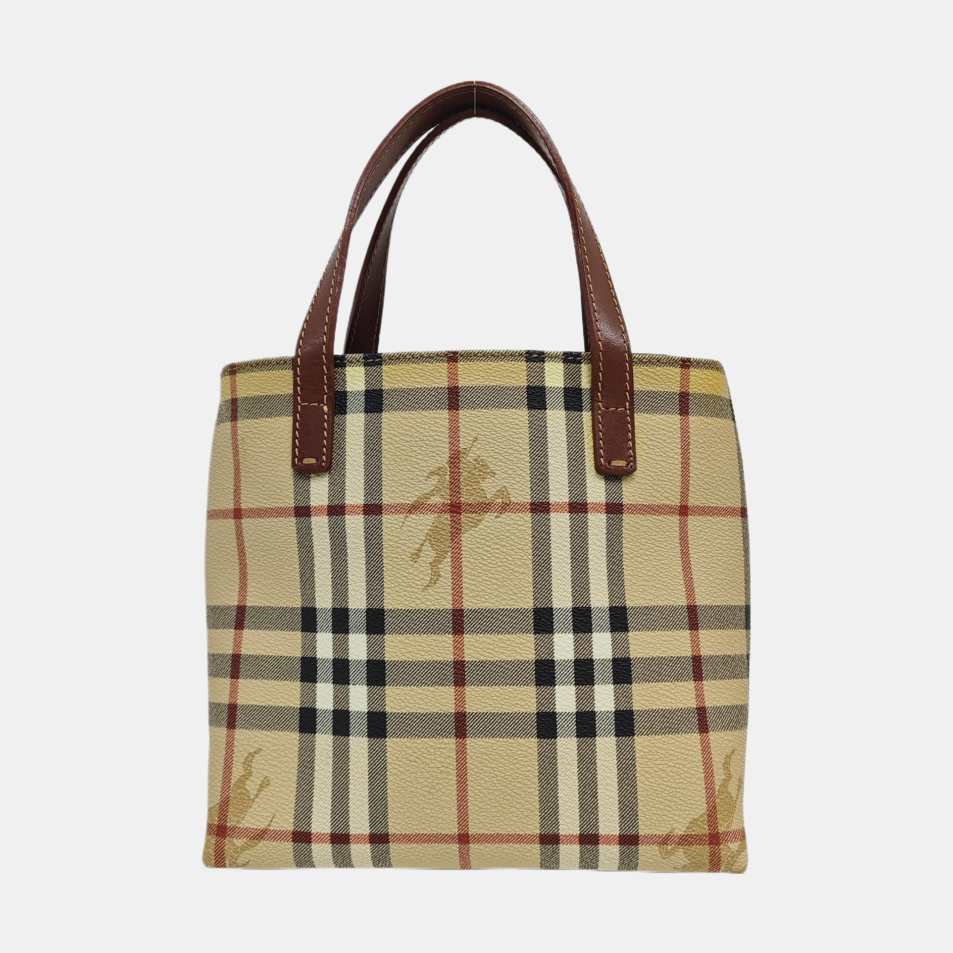 Coated Canvas Tote Bag Beige