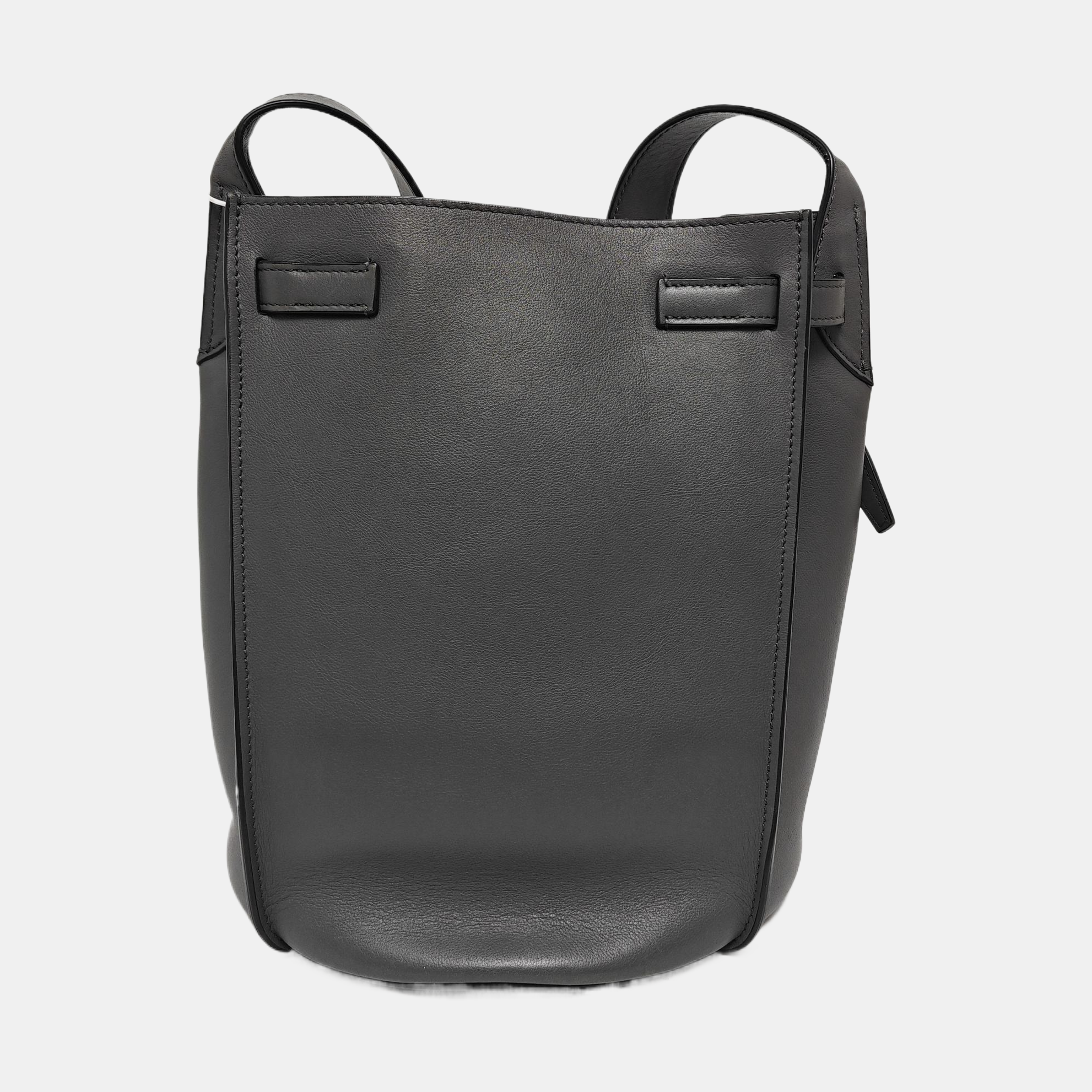 Authenticated pre-owned  BIG BAG Calfskin Grey - Bucket Bag at Looply