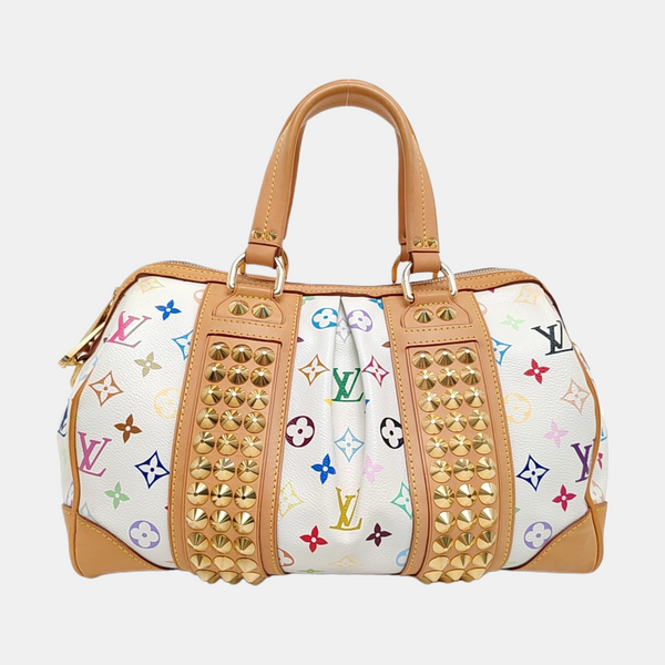 COURTNEY MM Monogram Coated Canvas White