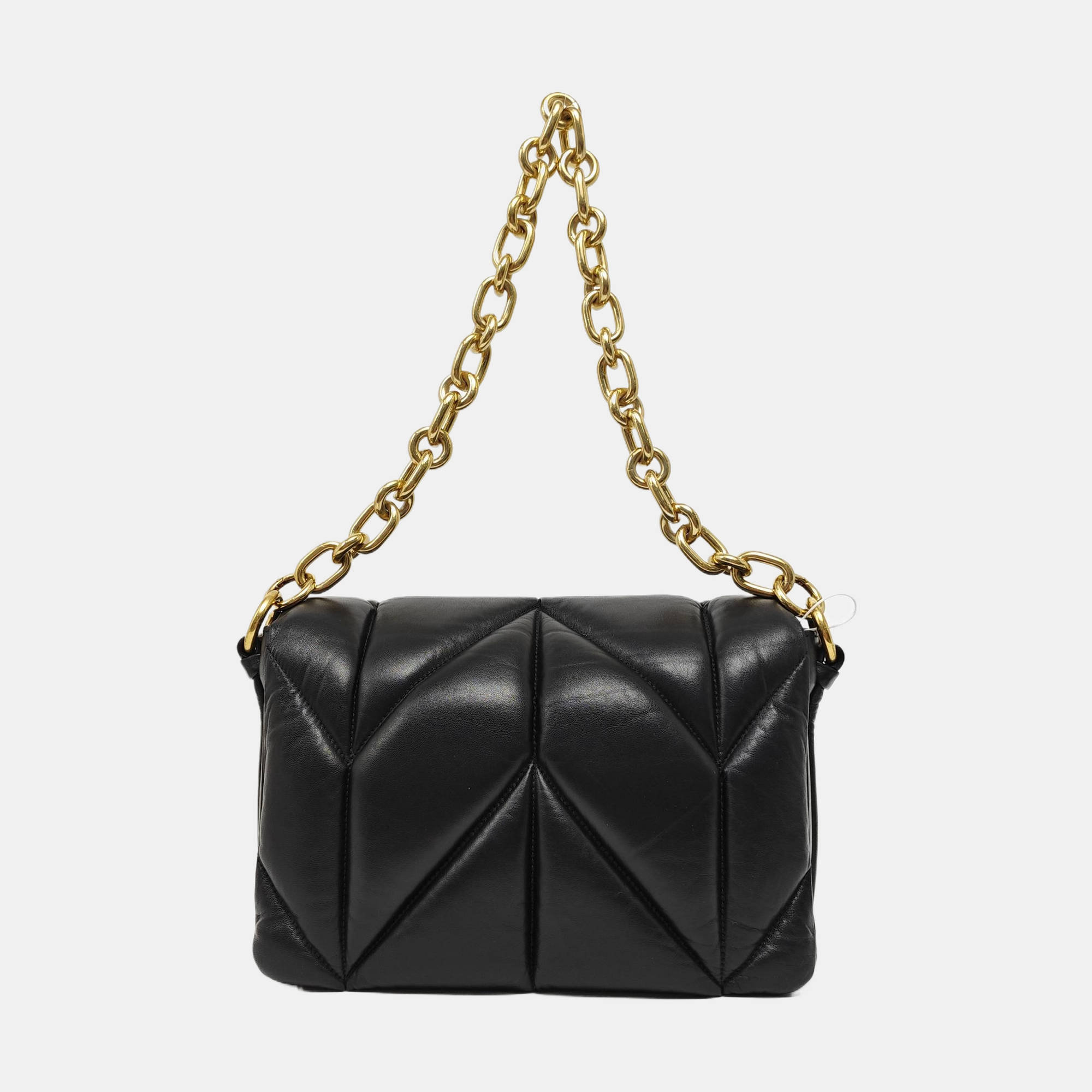 Quilted Lambskin Shoulder Bag Black
