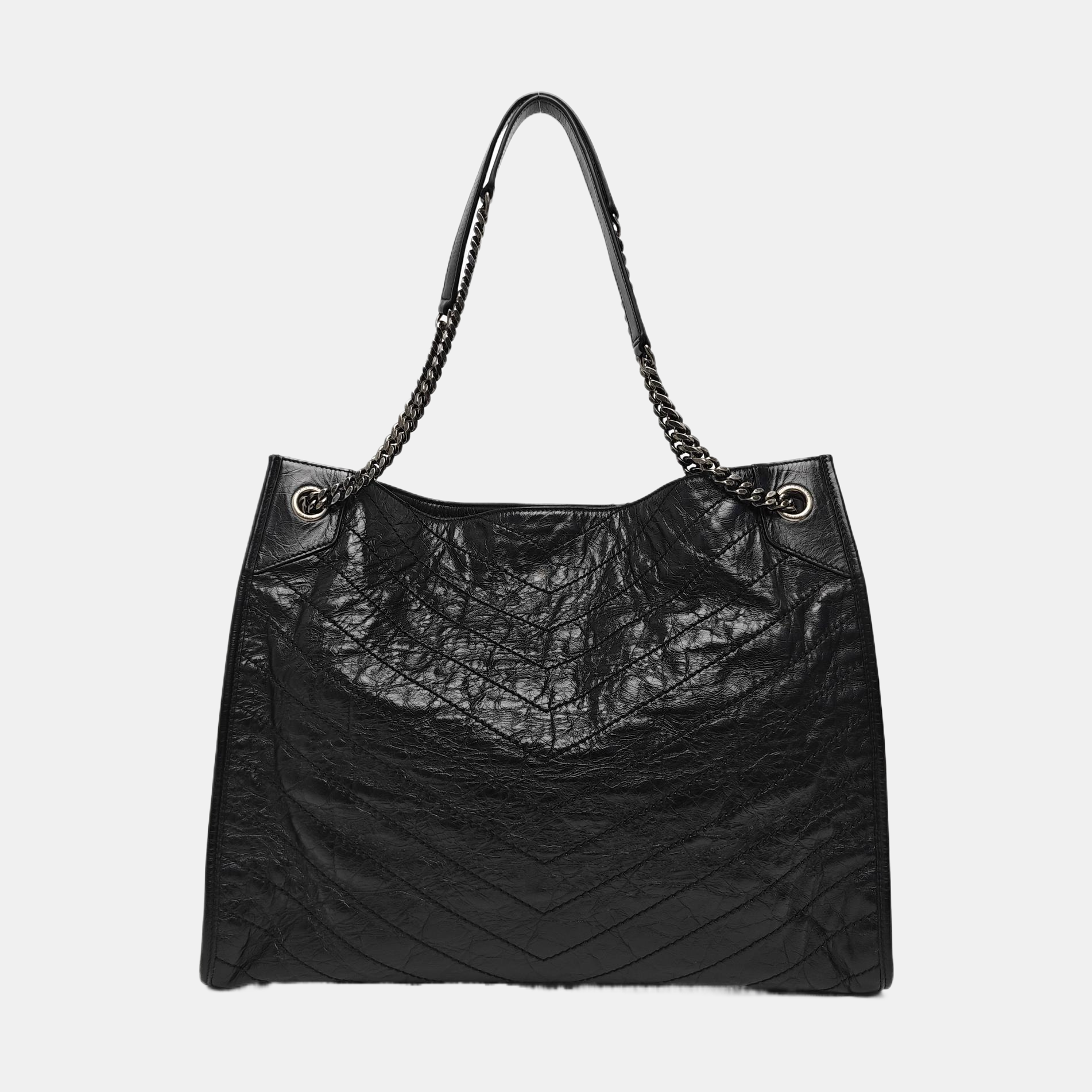 NIKI Quilted Calfskin Gray