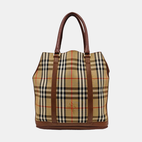 Canvas Top Handle Bag Brown