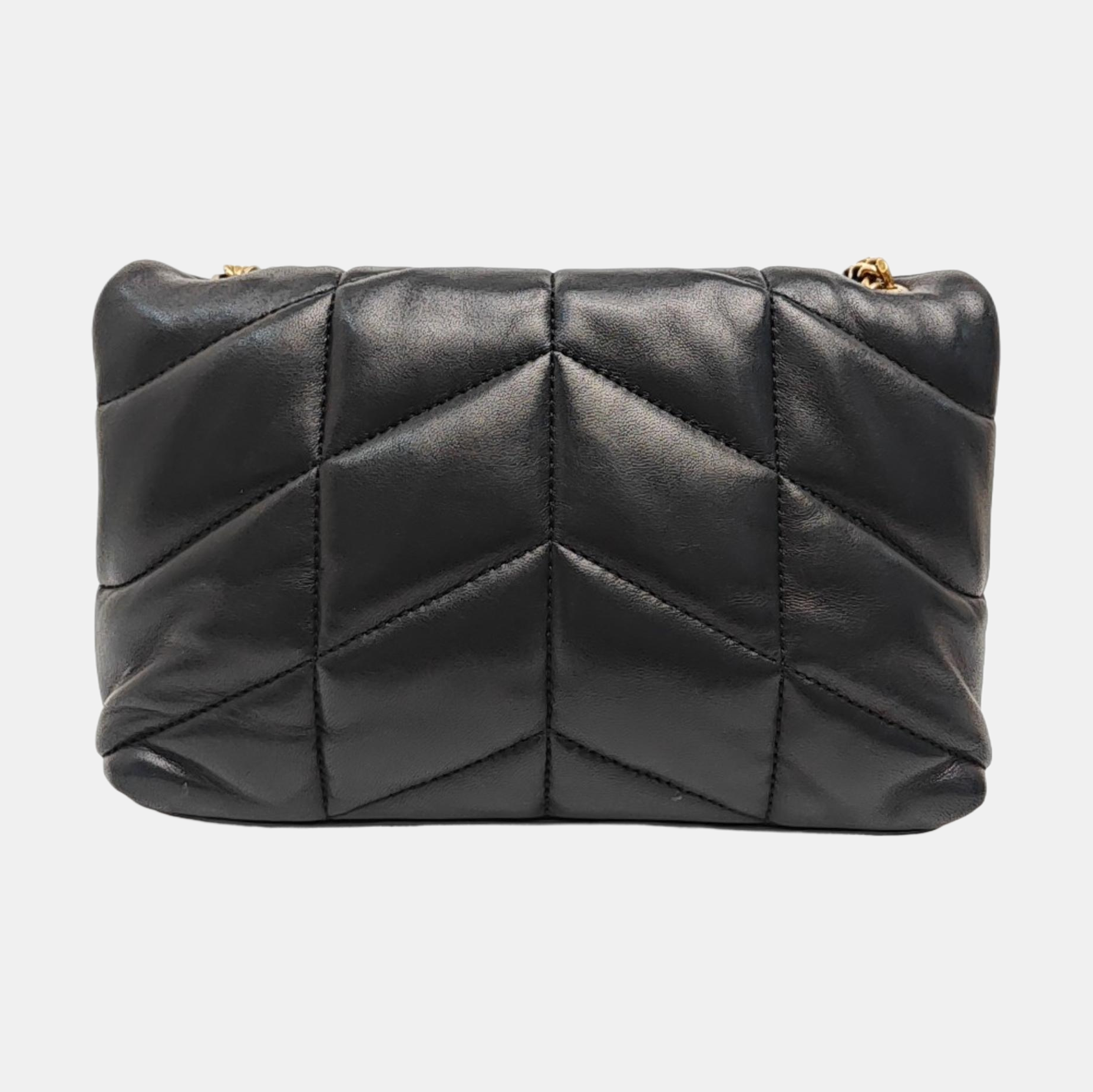 PUFFER Small Quilted Lambskin Black