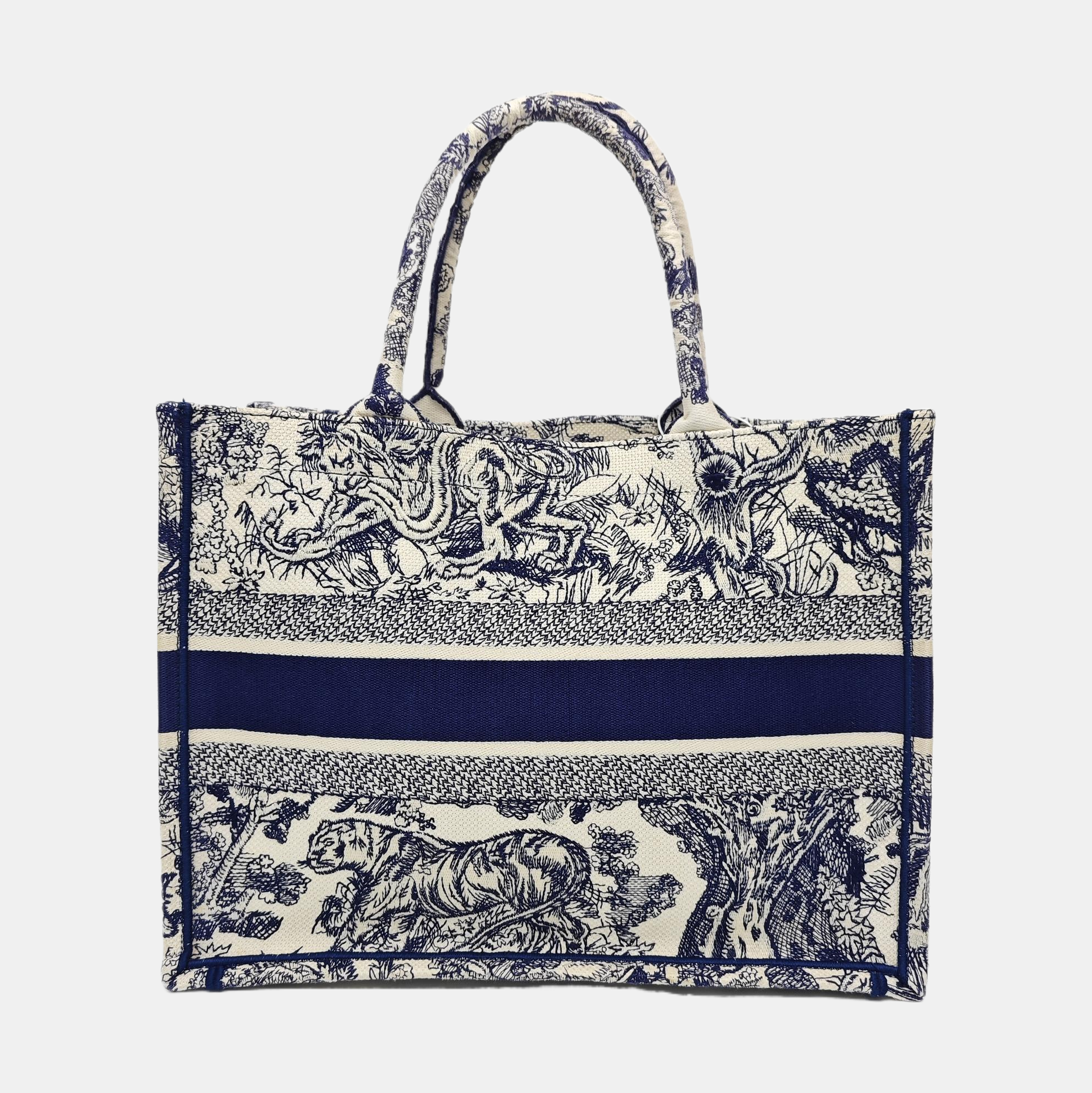 Book Tote Medium Canvas Blue