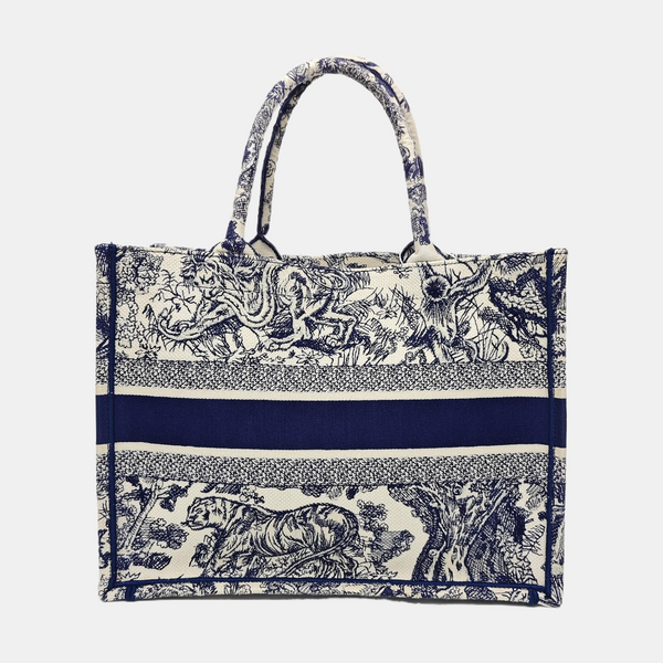 Book Tote Medium Canvas Blue