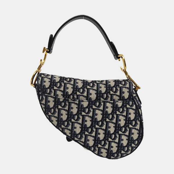 Saddle Mini Oblique Canvas Blue