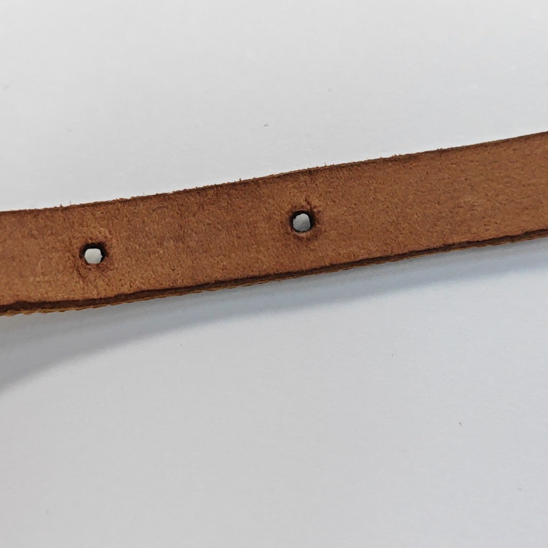 GG Running Leather Brown Necklace