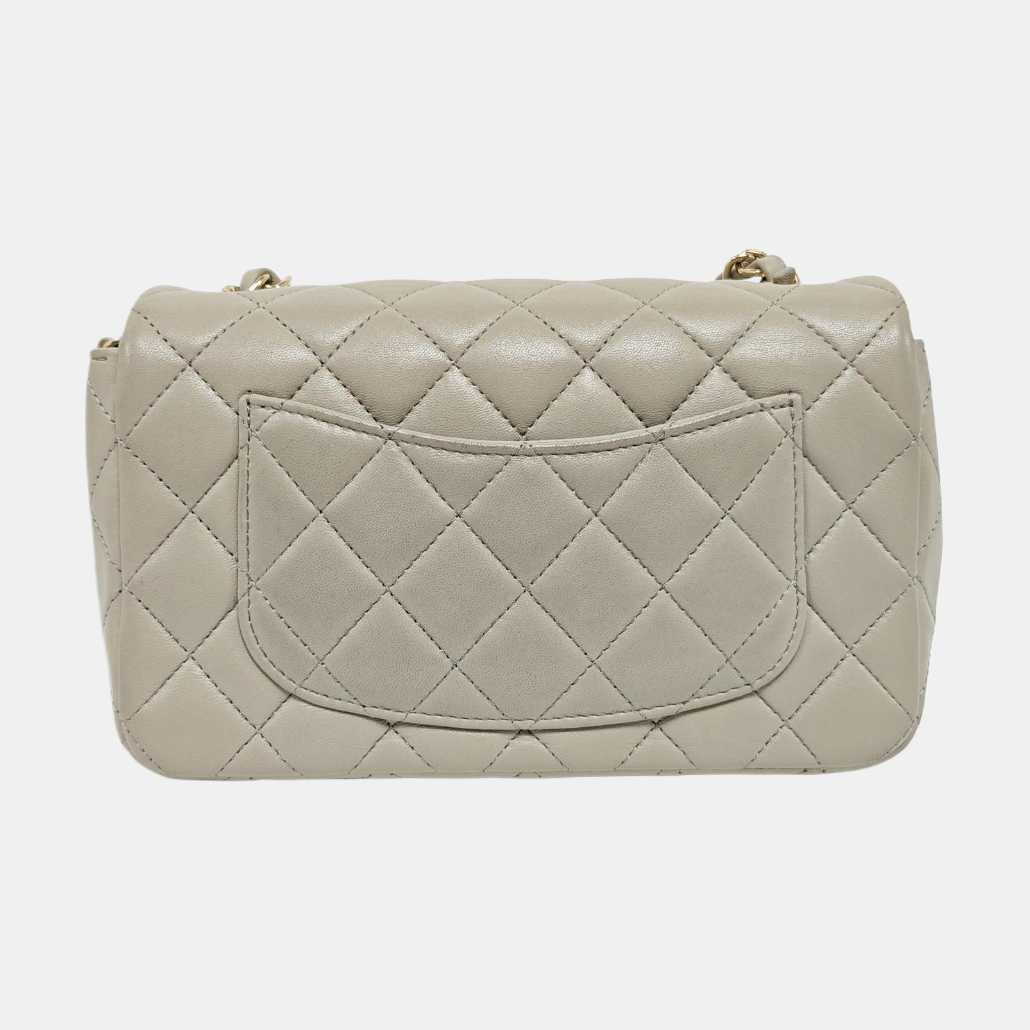 CLASSIC FLAP Mini Quilted Lambskin Gray