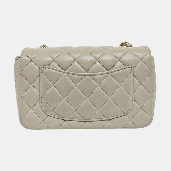CLASSIC FLAP Mini Quilted Lambskin Gray