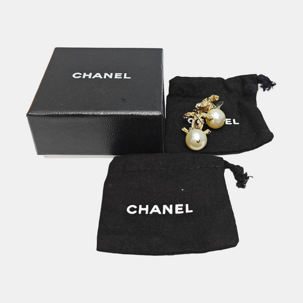 CC Logo Metal Gold Earrings