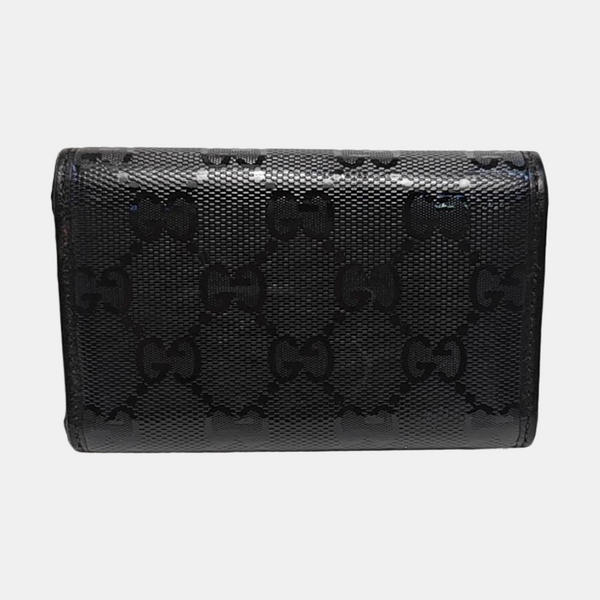 Monogram Coated Canvas Key Pouch Black