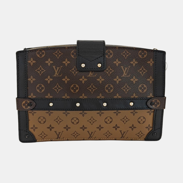 TRUNK Monogram Coated Canvas Brown