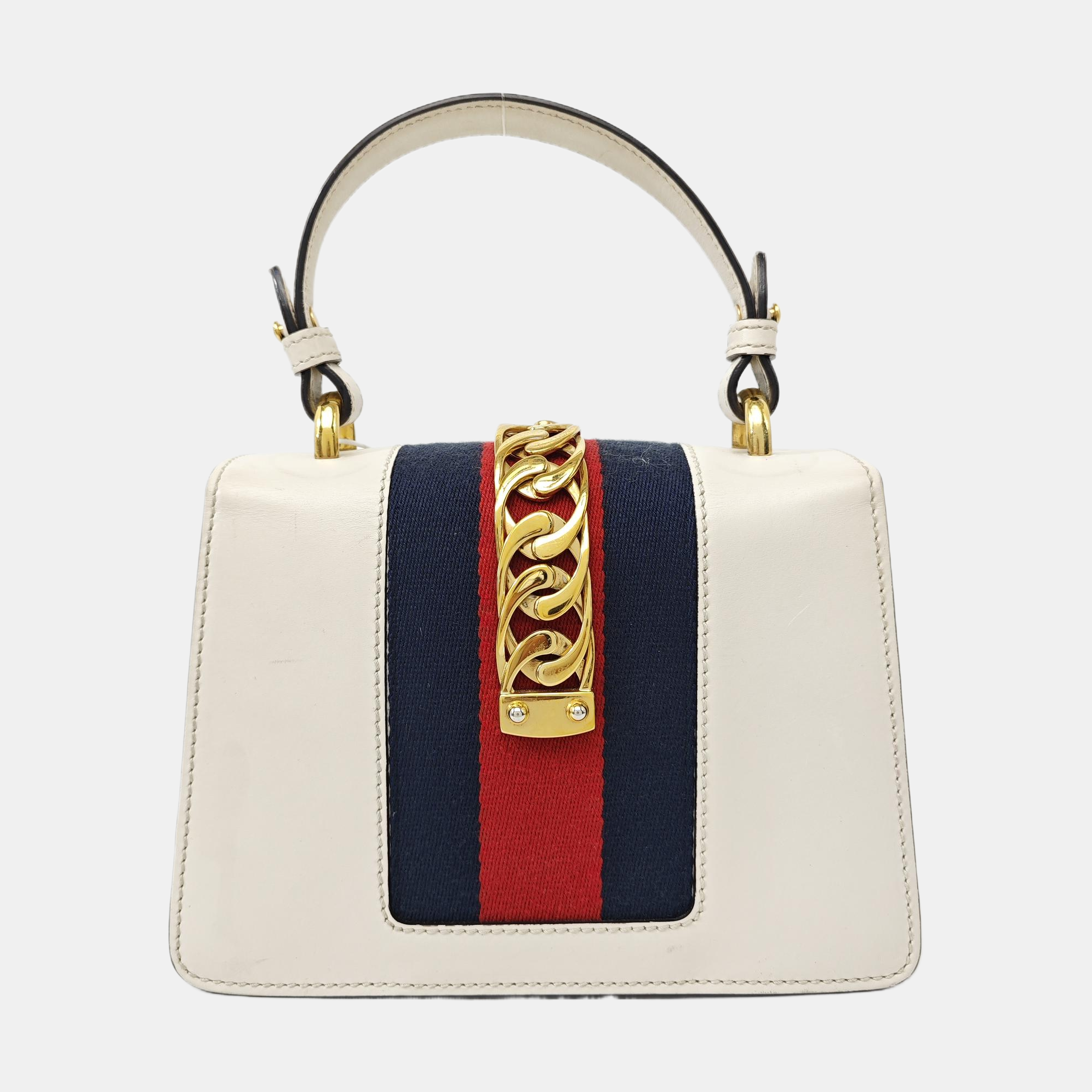 Sylvie Mini Calfskin White