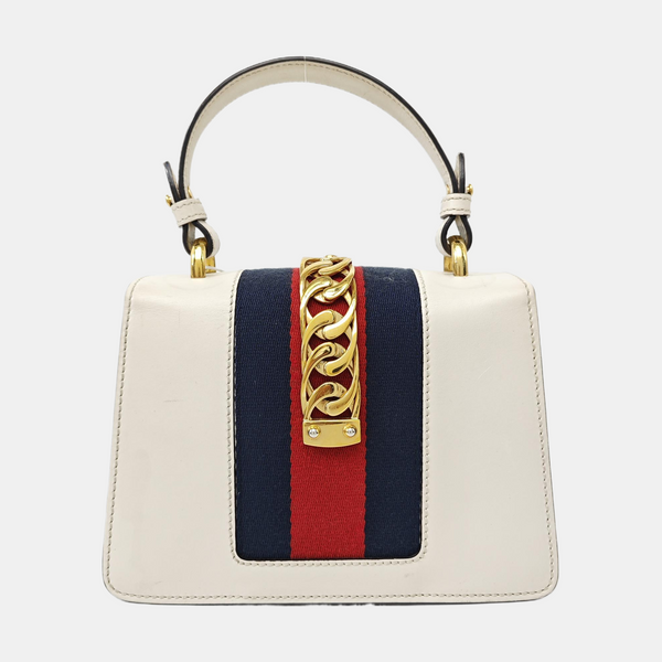 Sylvie Mini Calfskin White