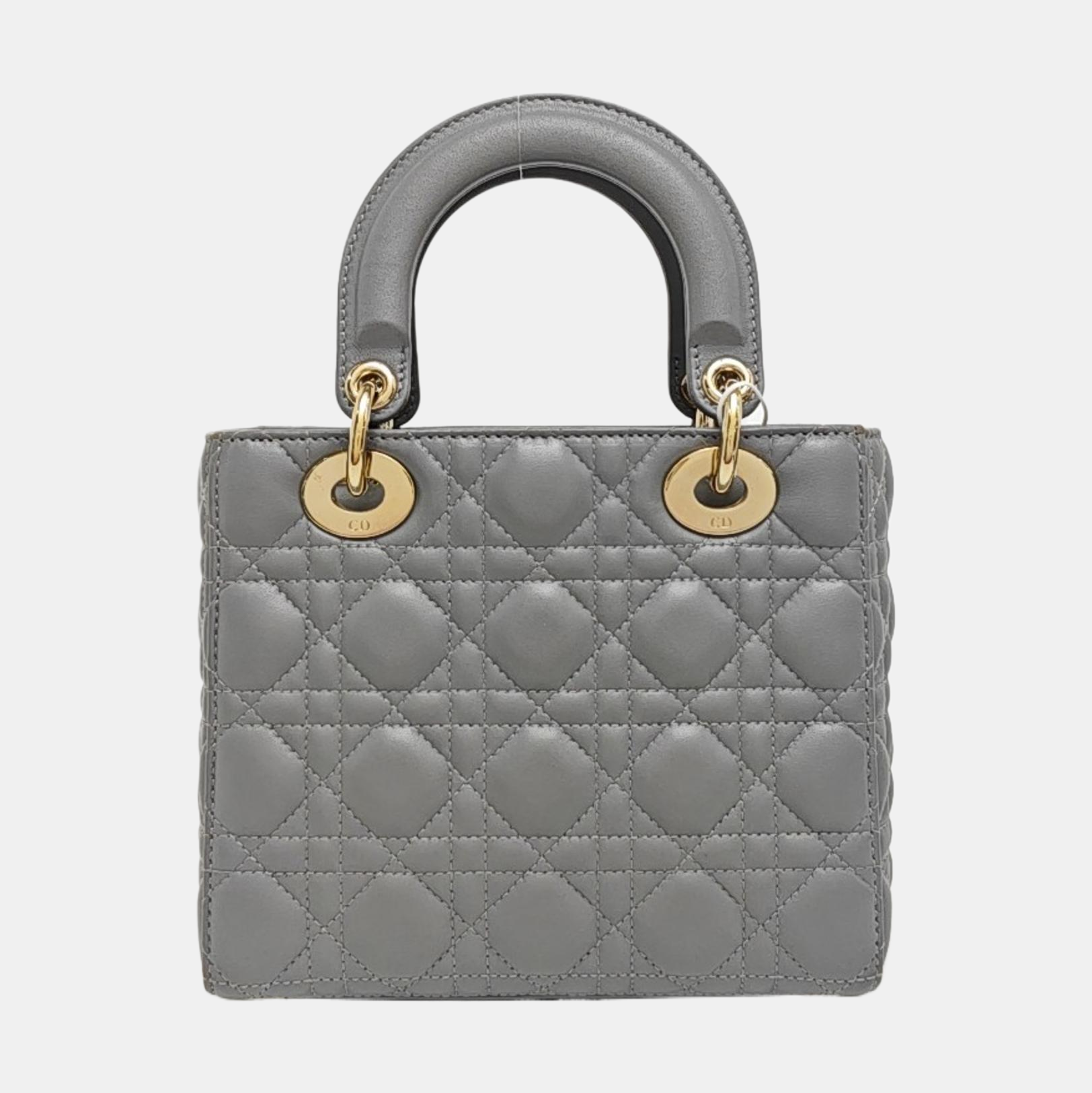 Lady Dior Small Cannage Lambskin Gray