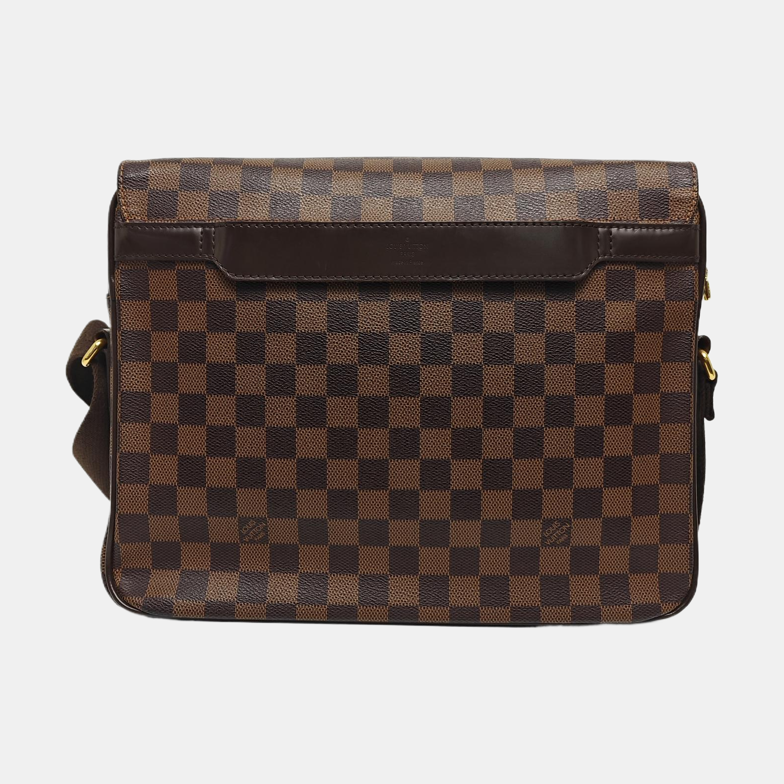 SHELTON MM Damier Ebene Coated Canvas Brown