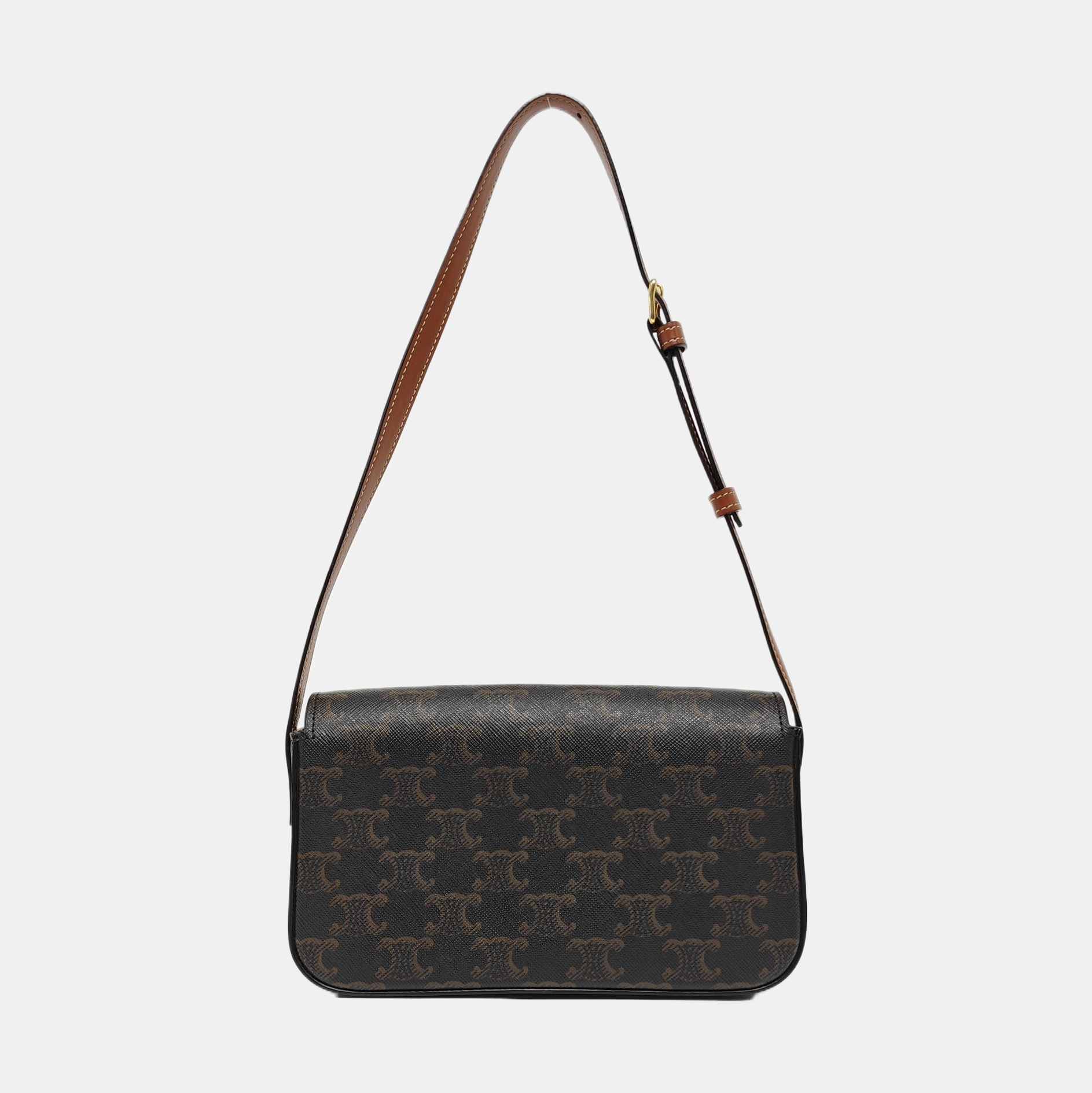 TRIOMPHE Small Coated Canvas Brown