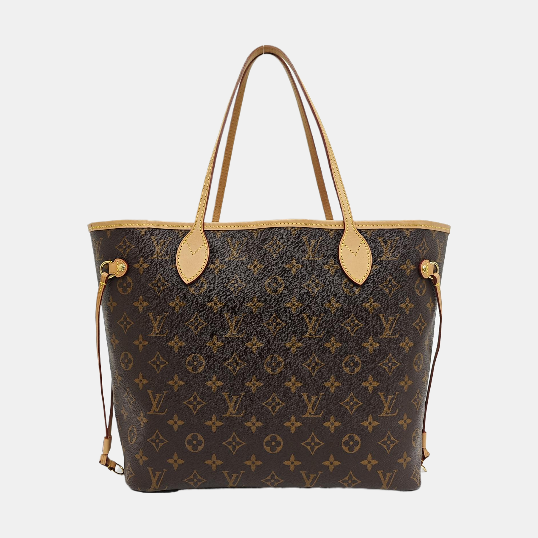 NEVERFULL MM Monogram Coated Canvas Brown