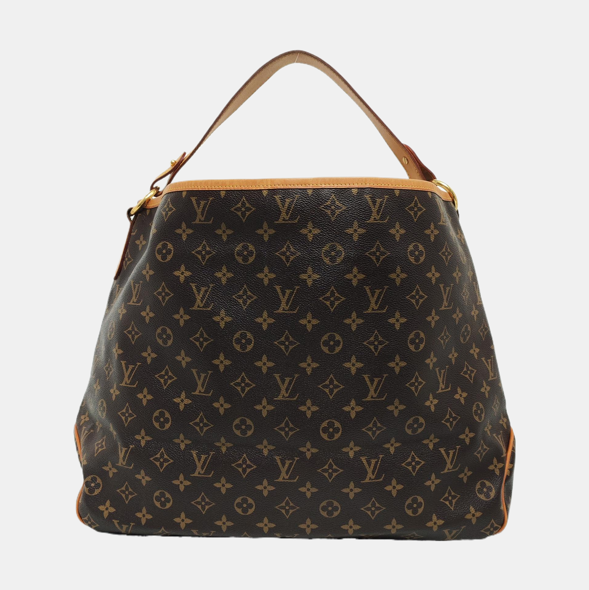 Monogram Coated Canvas Tote Bag Brown