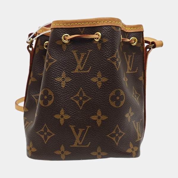 NÉONOÉ Nano Monogram Coated Canvas Brown