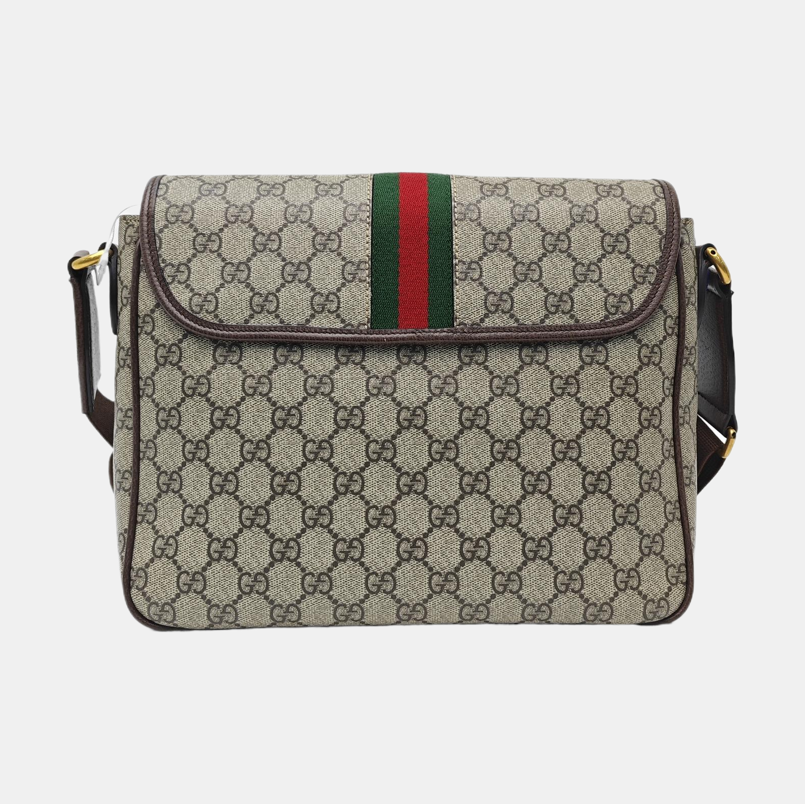 Ophidia Small Monogram Coated Canvas Beige