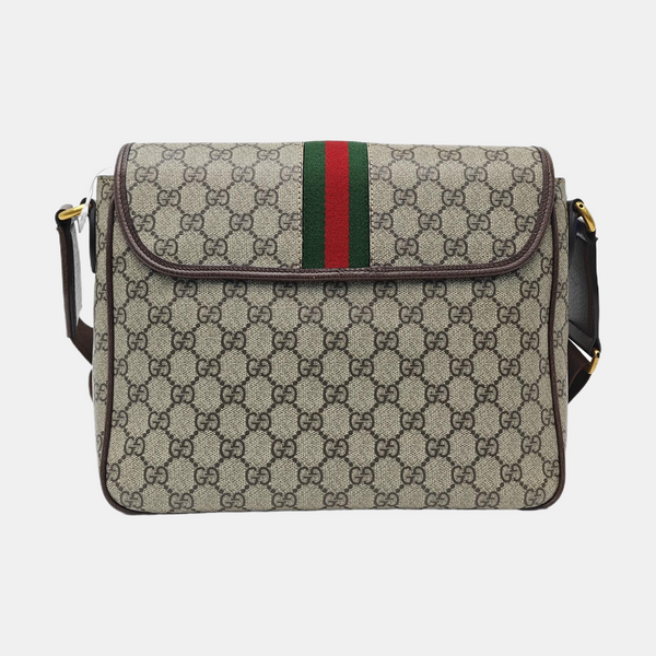 Ophidia Small Monogram Coated Canvas Beige