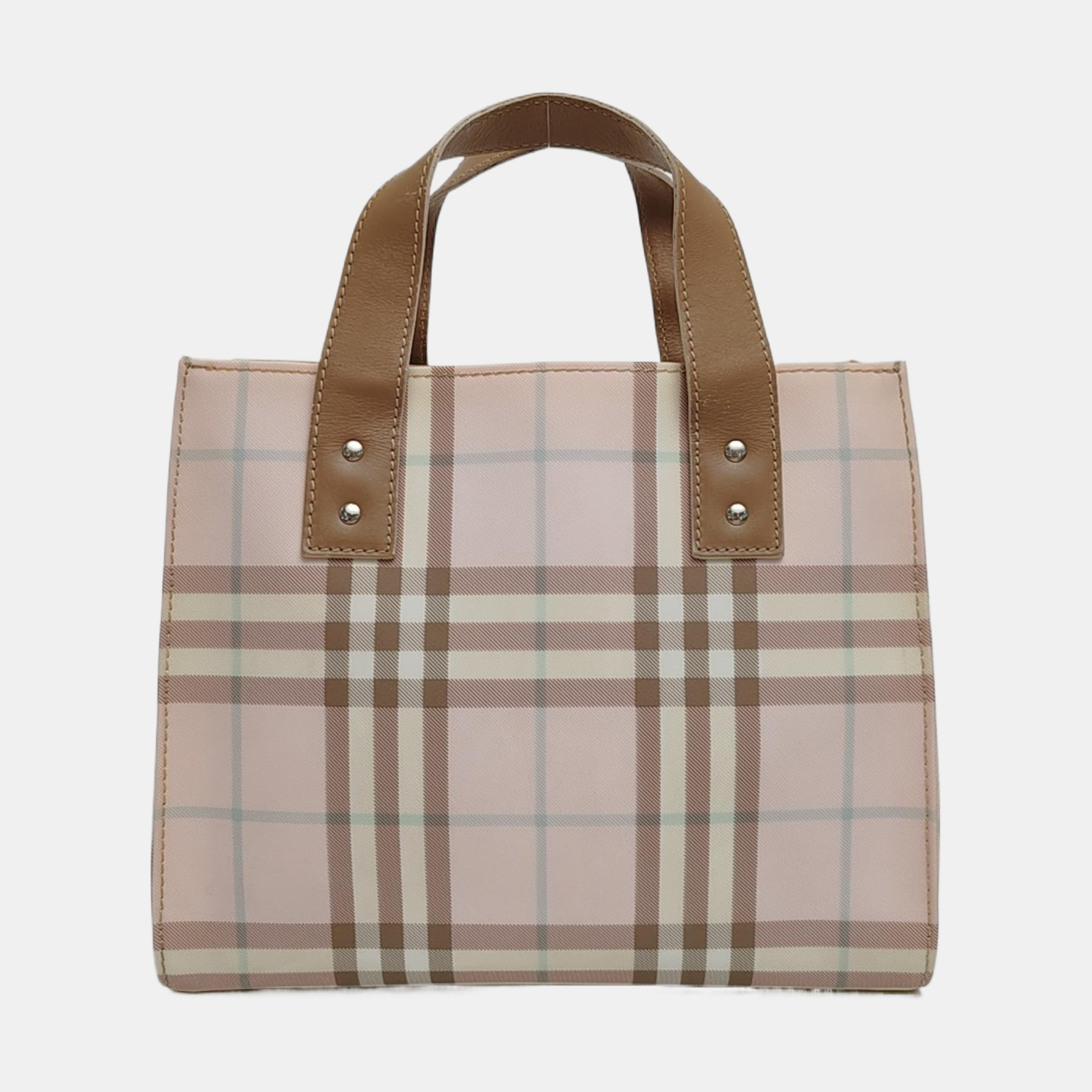 Coated Canvas Top Handle Bag Pink