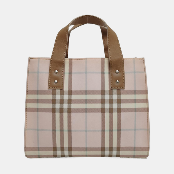 Coated Canvas Top Handle Bag Pink
