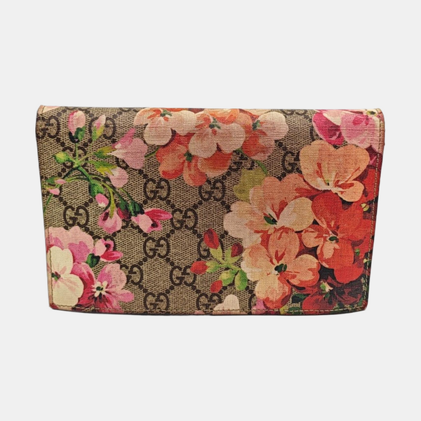 GG Blooms Monogram Coated Canvas Beige