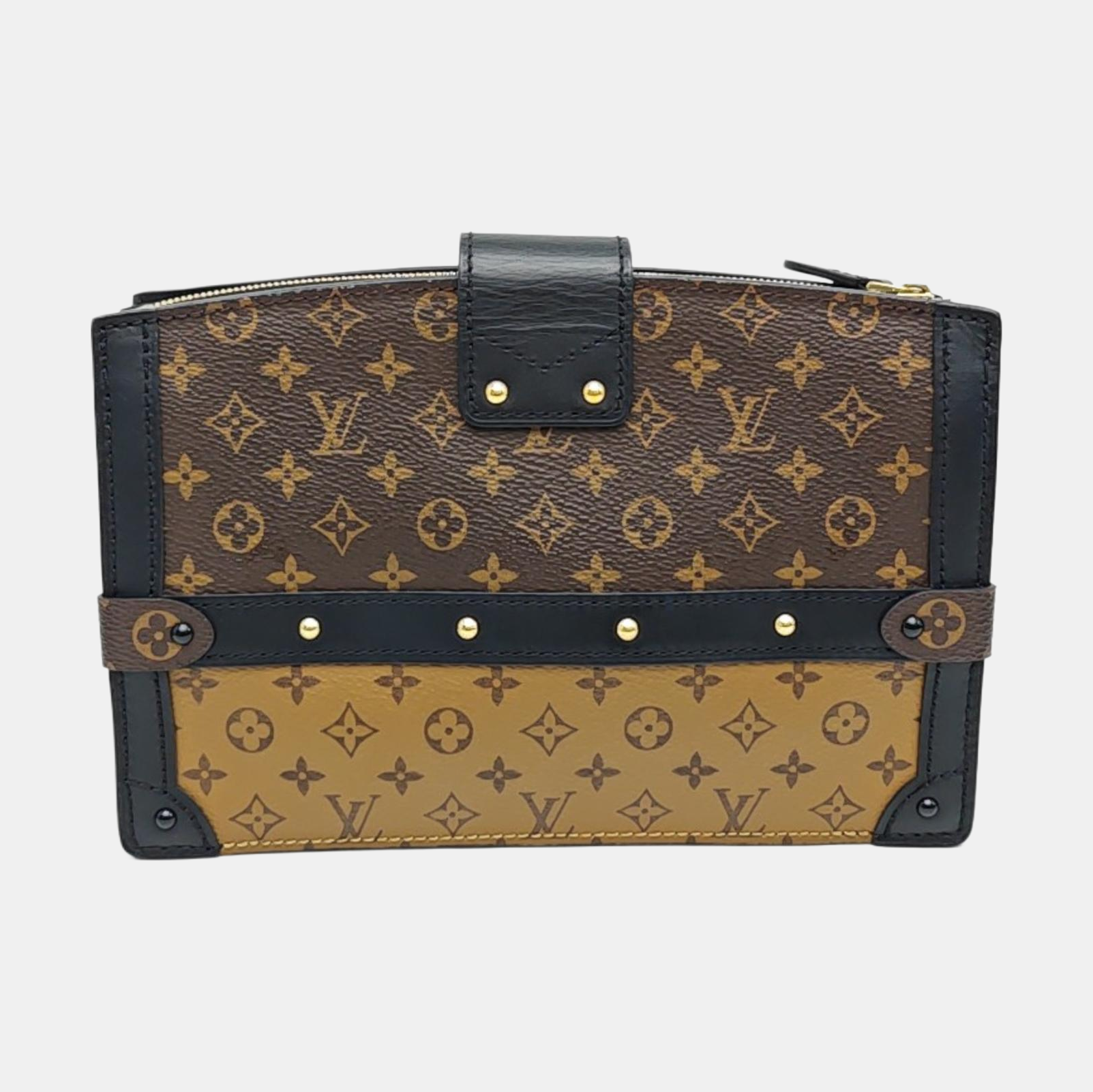 TRUNK Monogram Coated Canvas Brown