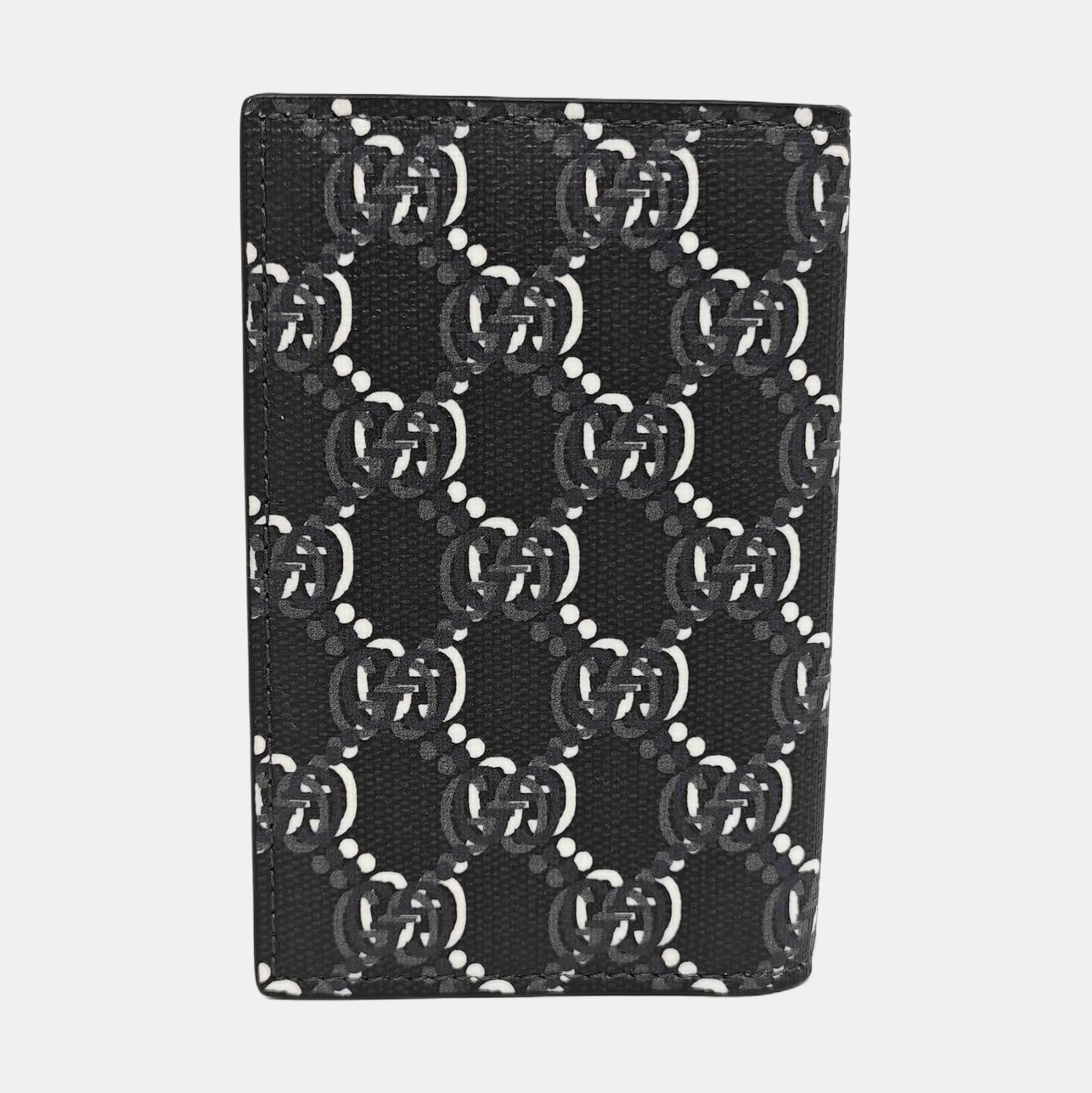 Monogram Coated Canvas Card Holder Gray