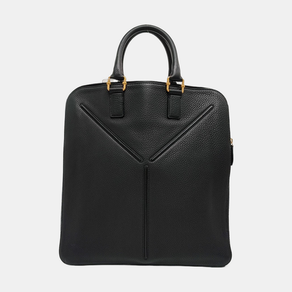Calfskin Top Handle Bag Black