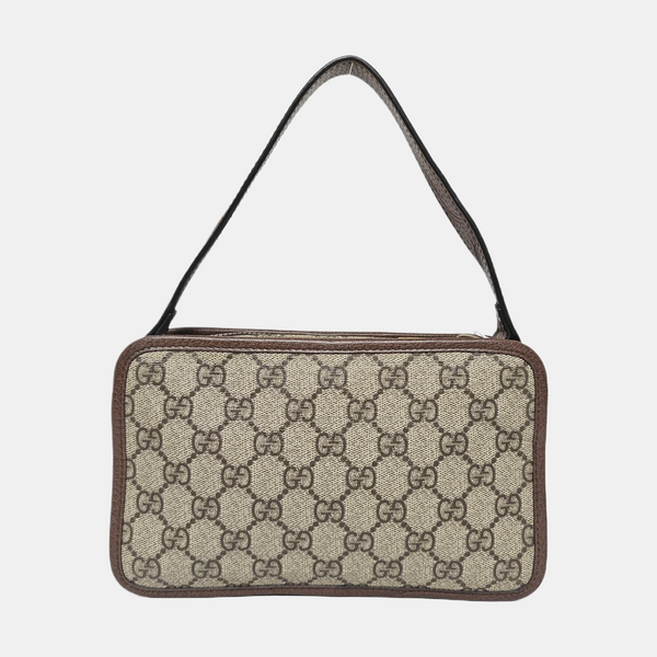 Ophidia Small Monogram Coated Canvas Beige