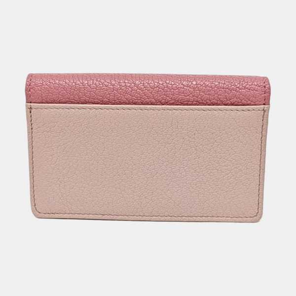 Madras Leather Pink Card Holder