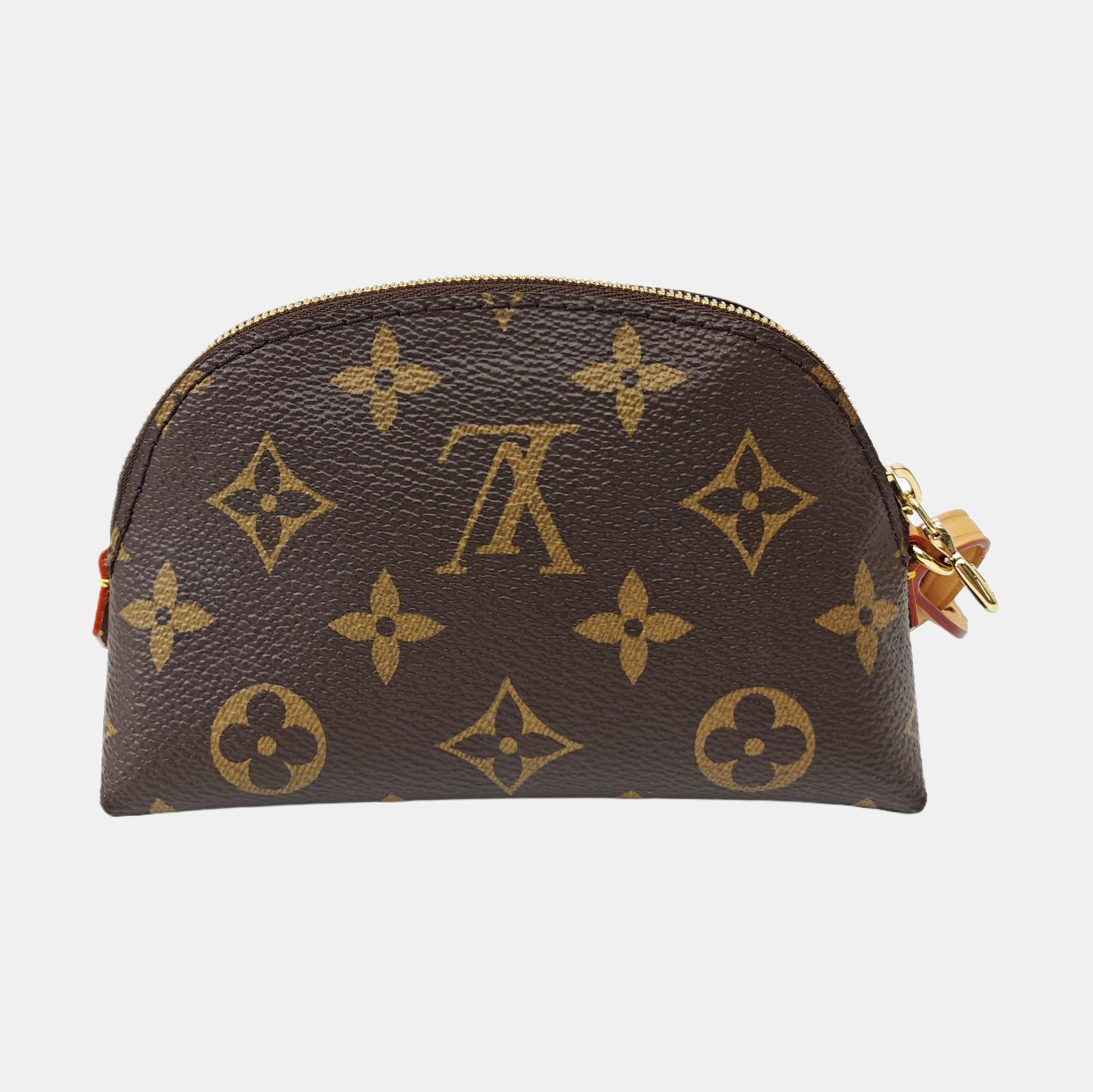 COSMETIC Monogram Coated Canvas Brown
