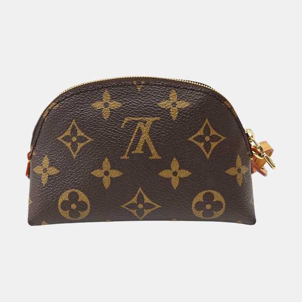 COSMETIC Monogram Coated Canvas Brown