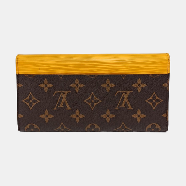 MARIE LOU Monogram Coated Canvas Brown Wallet