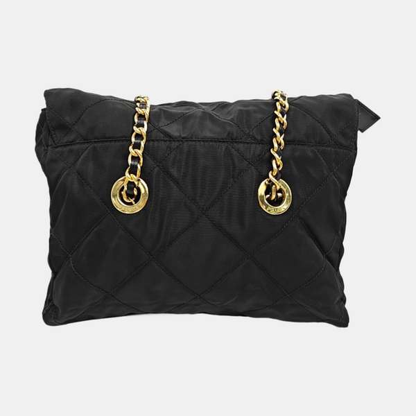 Nylon Quilted Nylon Black