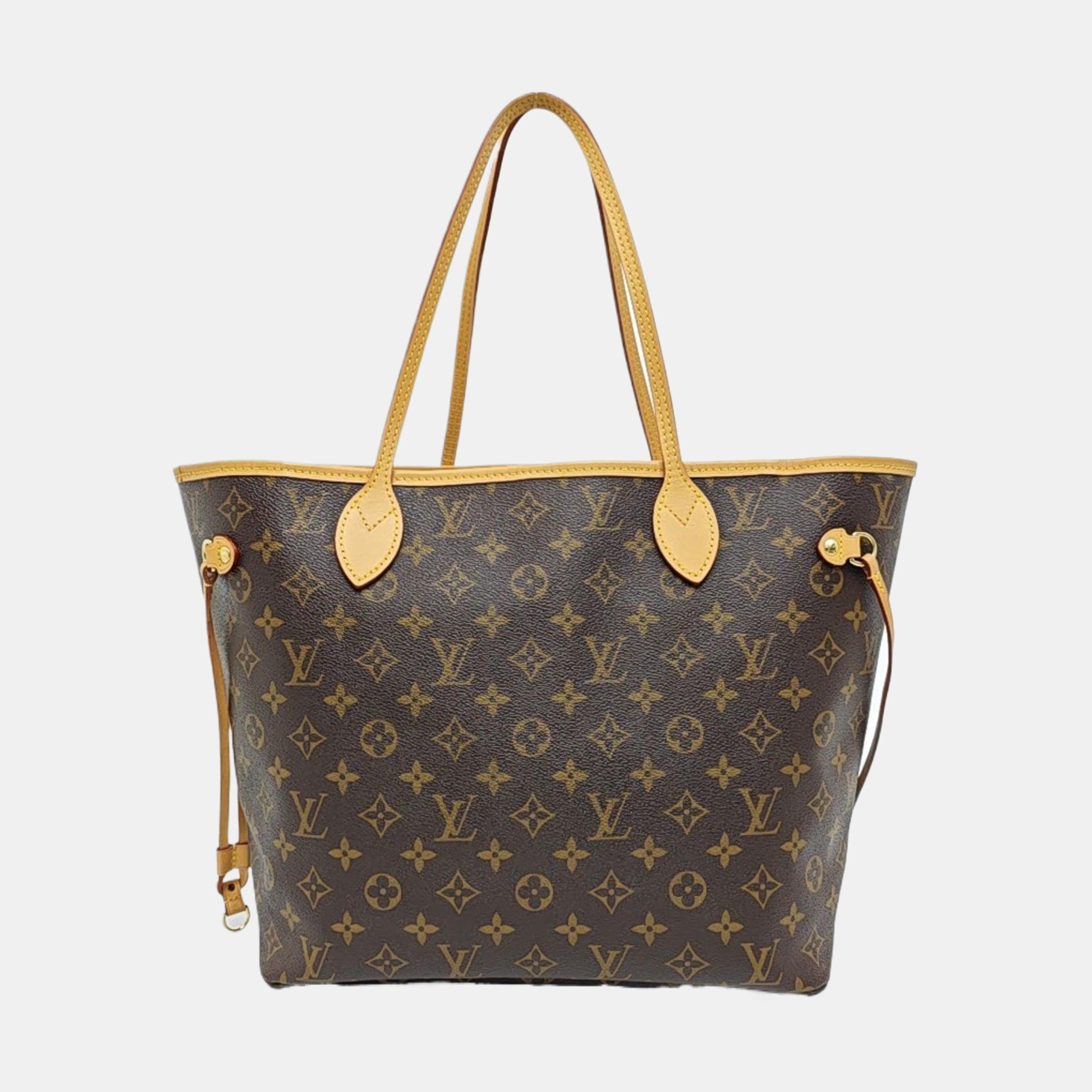 NEVERFULL MM Monogram Coated Canvas Brown