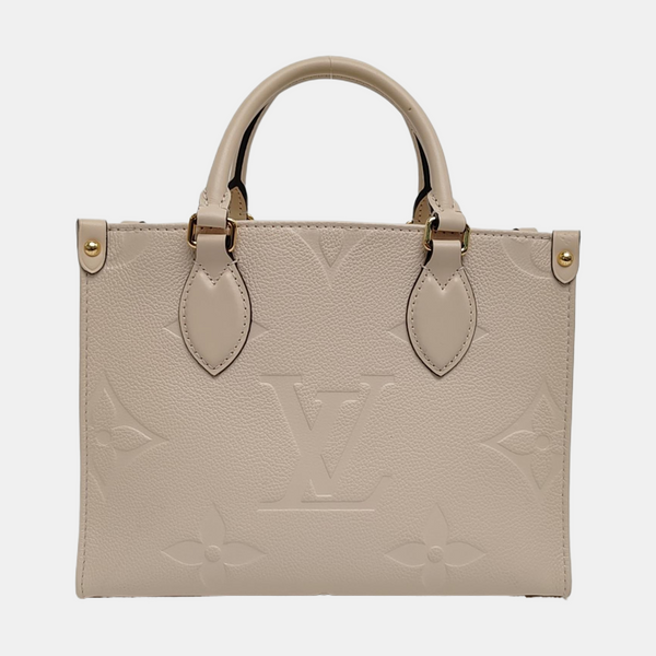 ONTHEGO PM Monogram Calfskin Beige