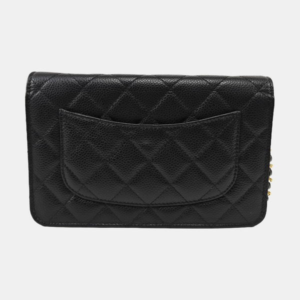 WOC Quilted Grained Calfskin Black