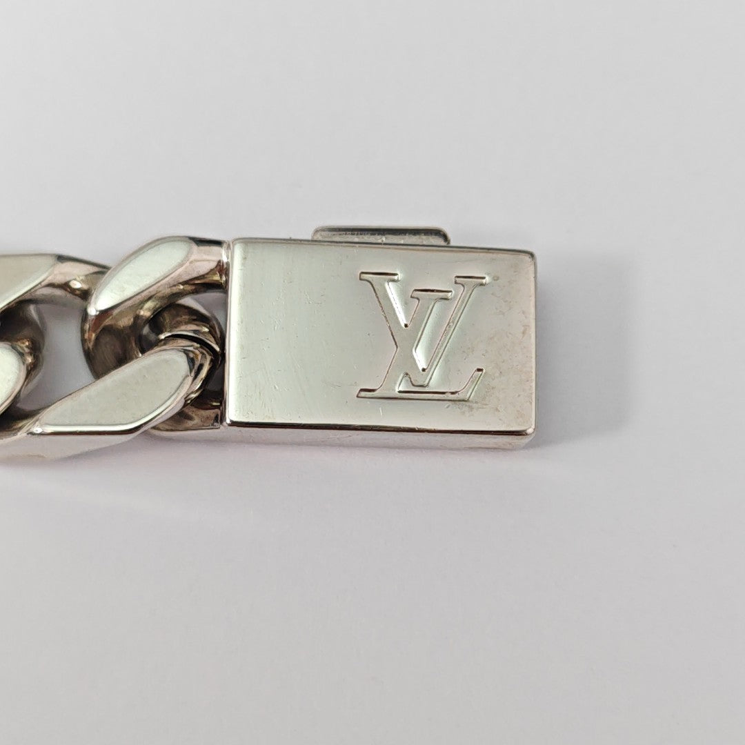 Monogram Metal Silver Bracelet