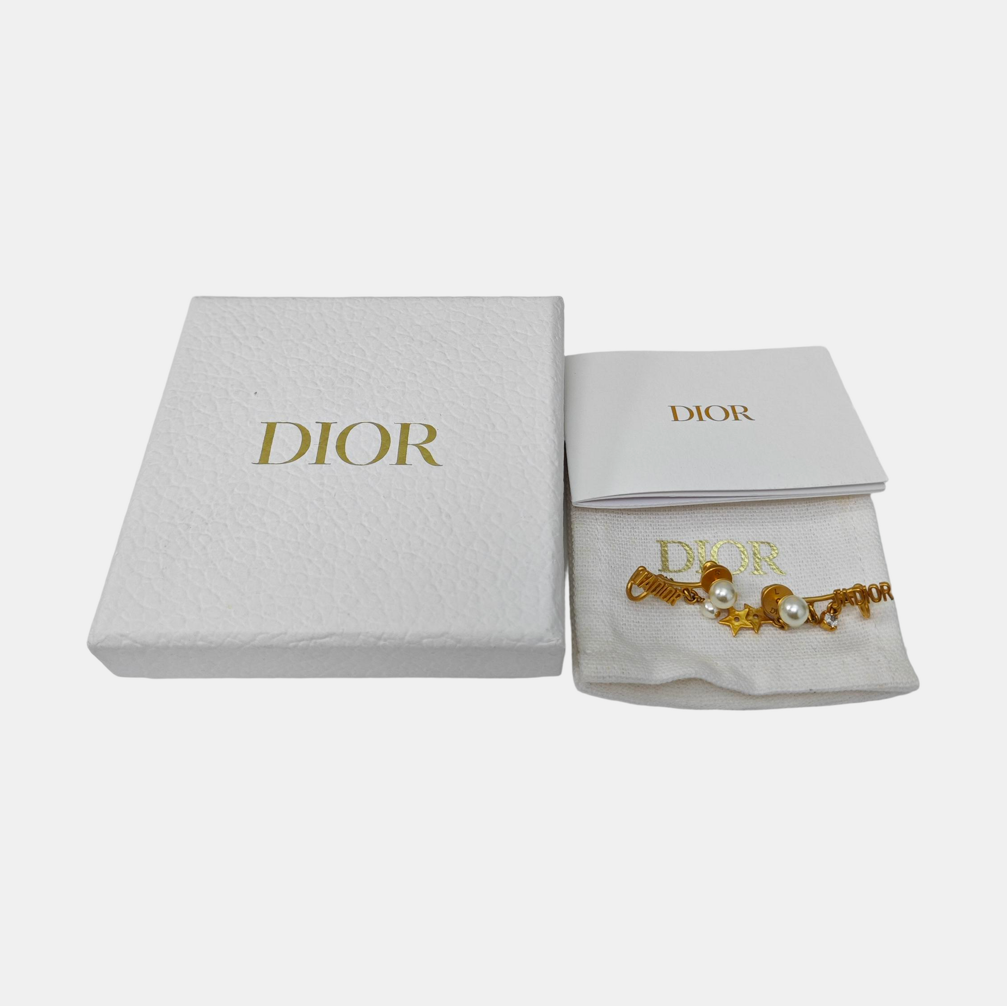 J'adior Metal Gold Stud Earrings