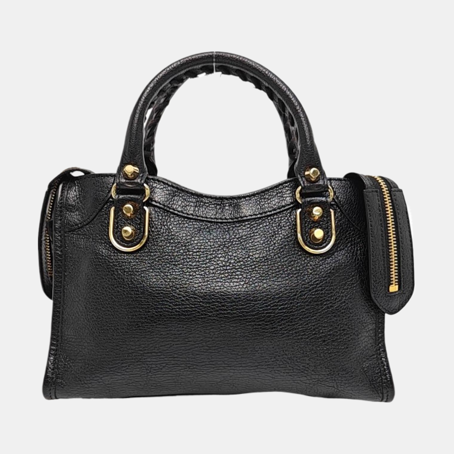 Classic Metallic Edge City Mini Lambskin Black