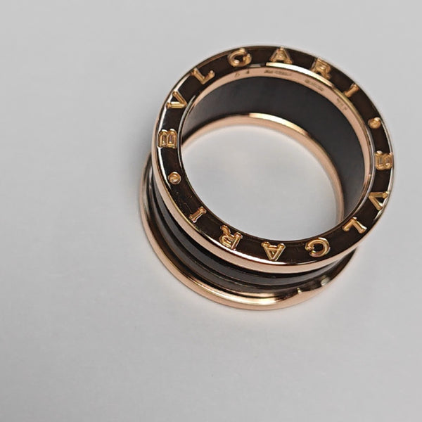 B.ZERO1 18k Rose Gold Ring EU 54
